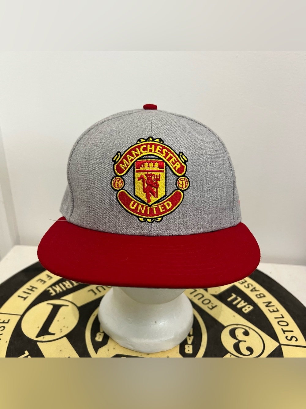 Manchester United Fitted Hat 7 1/2 New Era 59fifty Soccer Premier League Red